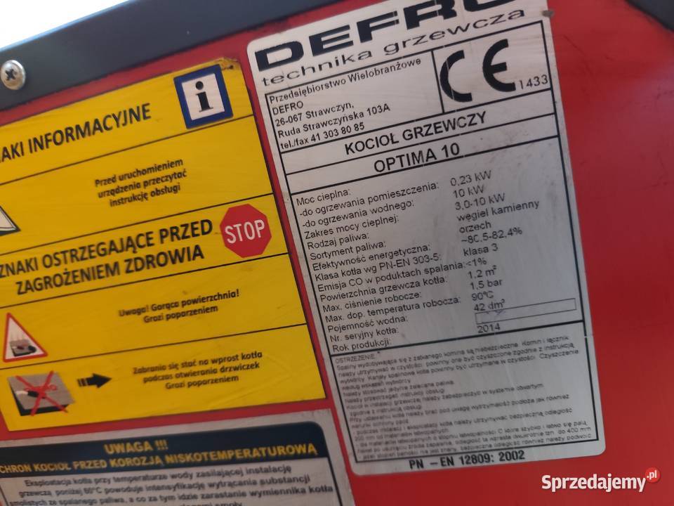Piec Defro 10 kw Dębica