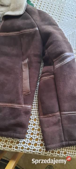 Kożuszek brązowy z naturalnej skóry brązowy/beżowy Lublin