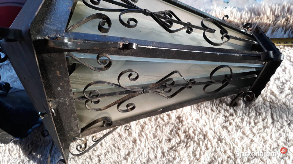 Pięknaduża lampa z PRLuMetalszkło lubuskie Gorzów Wielkopolski