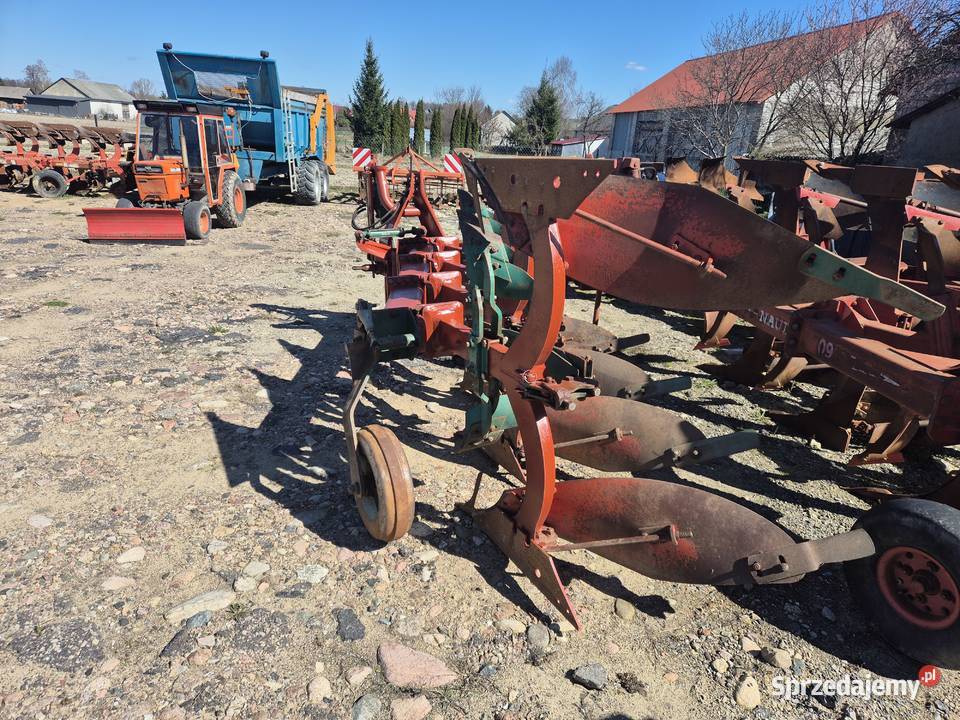 Pług Kverneland 4 skiby obrotowy resor Okrzeja