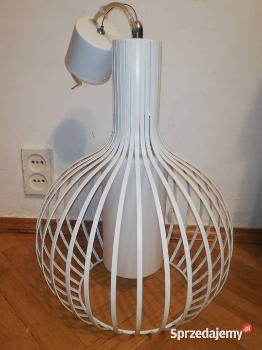 Biała lampa wisząca metalowa w stylu loft Warszawa