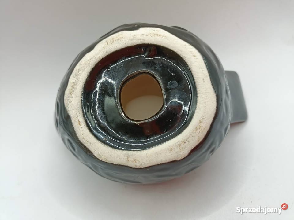 Ceramika czarny ptak świecznik na podgrzewacz