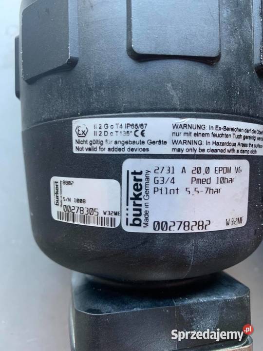 Burkert 2731 G34 Control Valve Burkert 8693
