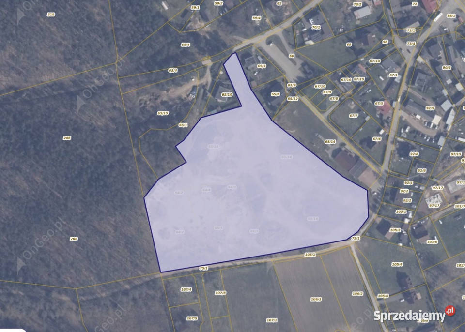 Działki w miejscowości Nadole