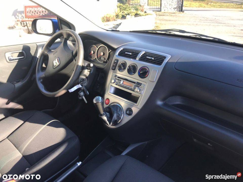 Honda Civic czyste i zadbane wnętrze welurowa tapicerka małopolskie Chrzanów