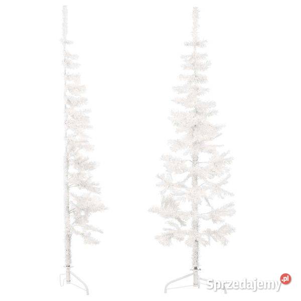 vidaXL Smukła choinka połówka ze stojakiem Warszawa