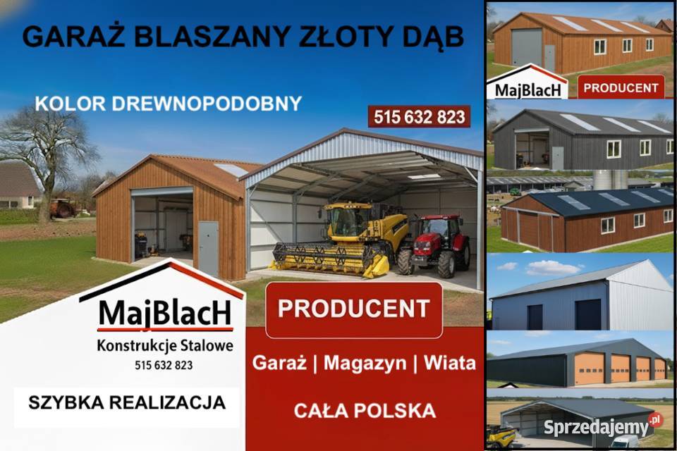 GRAFITOWY Garaż Blaszany BlaszakMagazyn SZYBKI 30m2 Racibórz