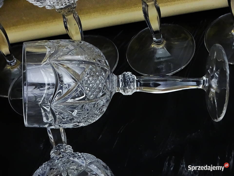 Kieliszki kryształowe zestaw 6 sztuk ręcznie Biłgoraj