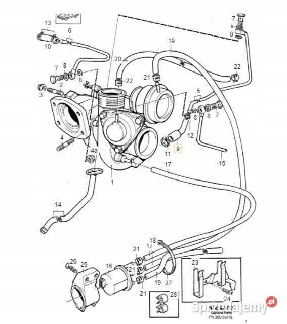 Volvo 850 przewod powietrza dolot waz turbiny OE Bielany Wrocławskie