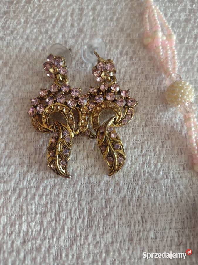 Zestaw biżuterii Naszyjnik Kolczyki perełka Kraków