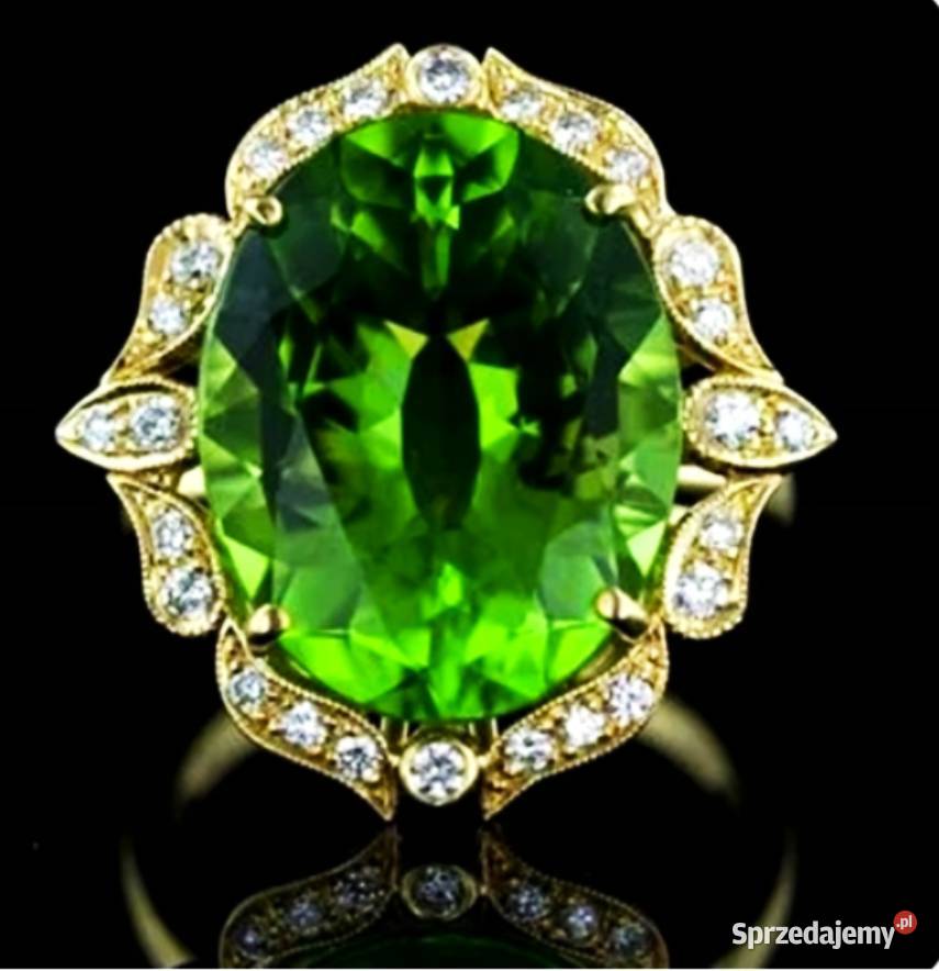 Piękny Złoty Niepowtarzalny Pierścionek z Poraj