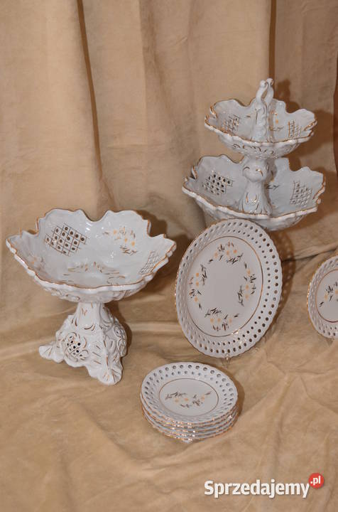 Owocarki duża mała talerze deser Porcelana wielkopolskie Środa Wielkopolska sprzedam