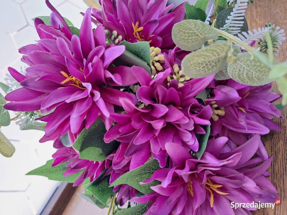Bukiet sztuczne kwiaty dalia 48 Żagań