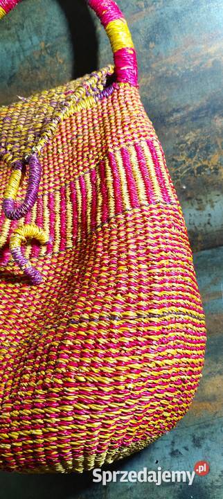 Kosz torba Bolga Ghana ręcznie tkana wielkopolskie