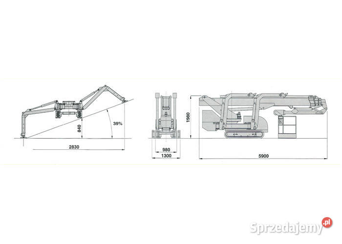podnośnik pająk 23 metry szerokość 98
