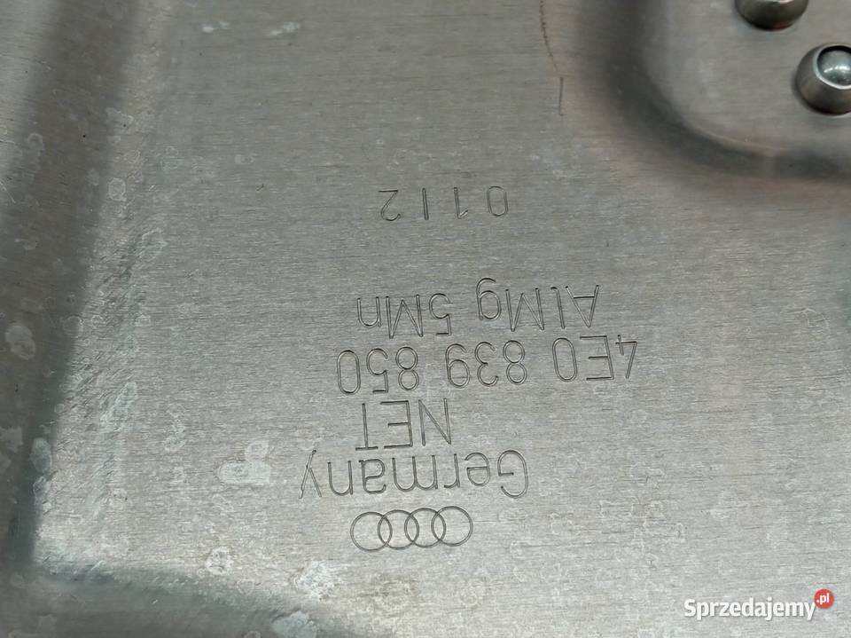 MECHANIZM SZYBY PRAWY TYŁ 4E0839850 4E0959802A Mechanizmy opuszczania szyb