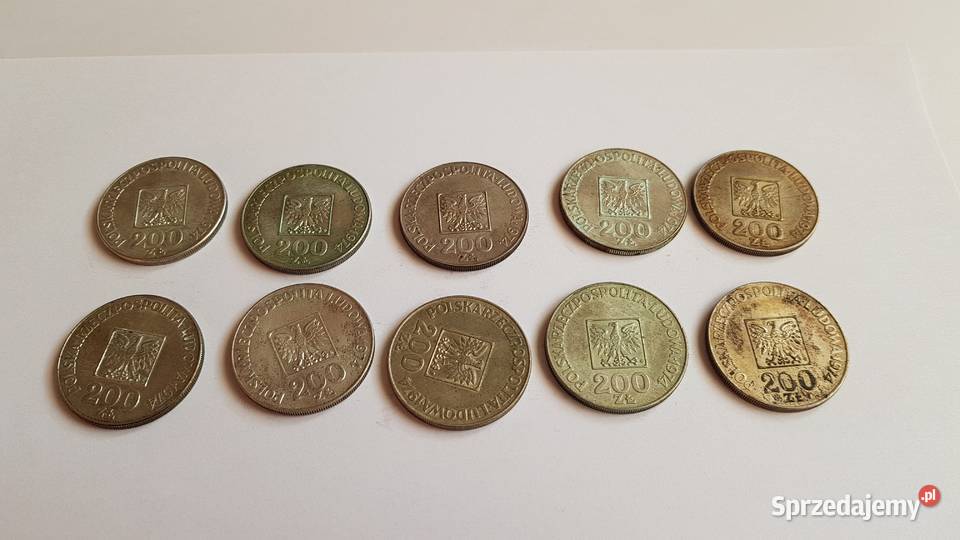 10x 200 XXXlecia PRL 1974 mapka Ag srebro 625