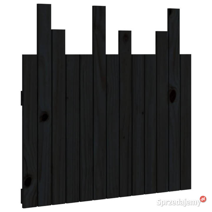 Wezgłowie łóżka czarne 825x3x80 lite drewno Warszawa