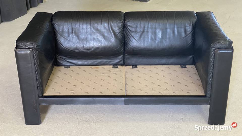 Sofa 2osobowa skóra naturalna metalowa rama zachodniopomorskie Budno sprzedam