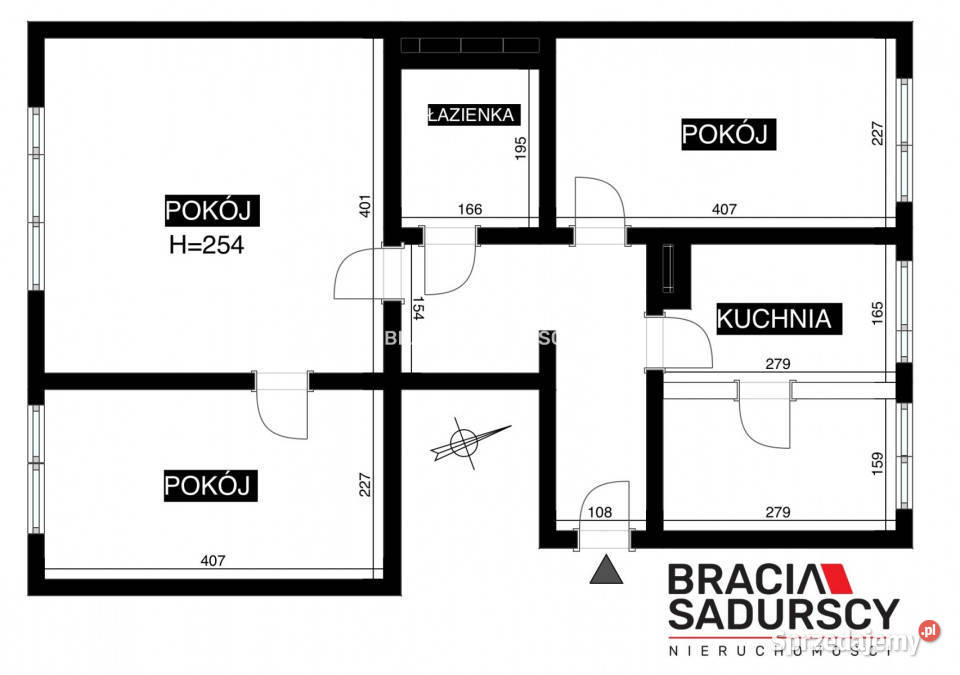 Mieszkanie 54m2 3pokojowe Kraków Józefa Strusia Rok budowy 1972