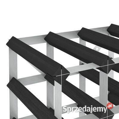 vidaXL Stojak na 12 butelek wina czarny lite