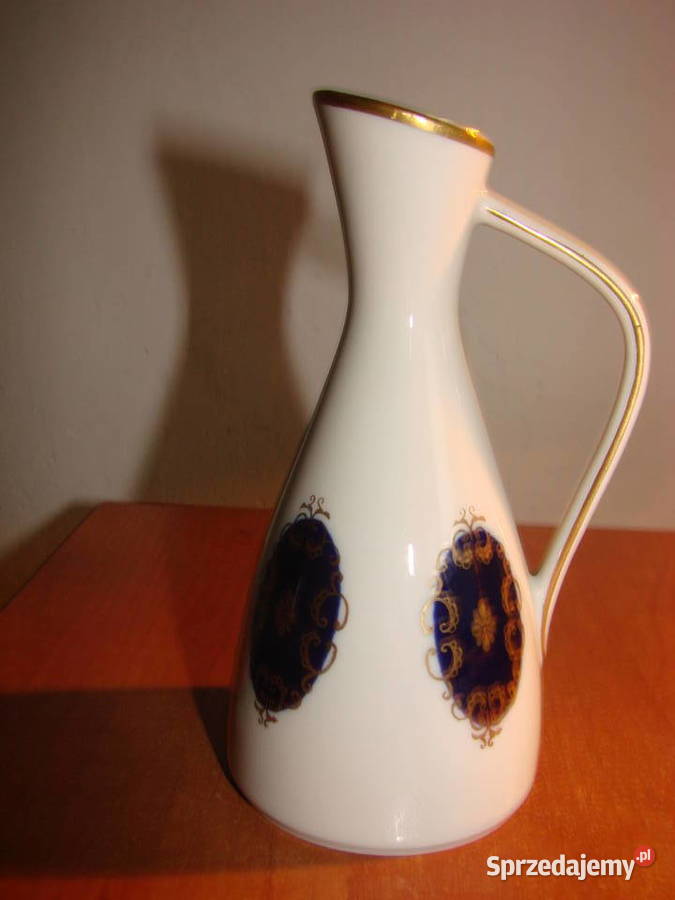 Echt Kobalt porcelanowy wazonik Porcelana i szkło Pruszcz Gdański