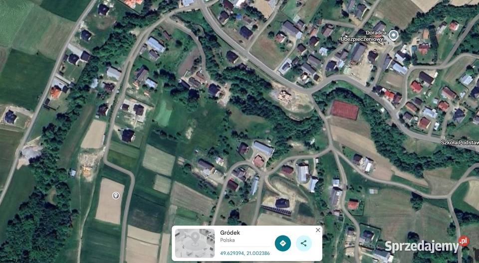 Działka rolnobudowlana Gródek gmGrybów małopolskie