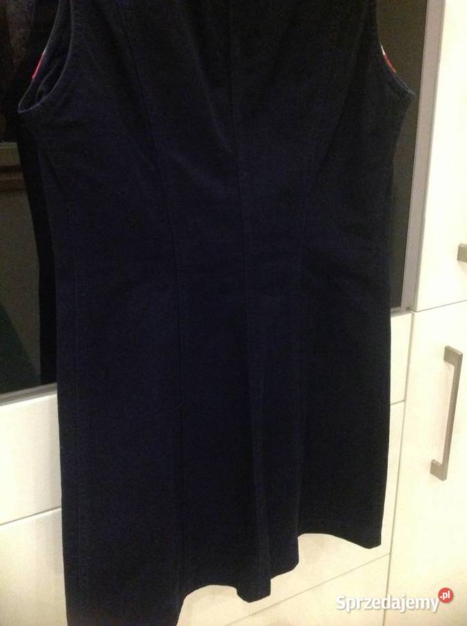 Piękna Sukienka Jeans Granatowa Damska Odzież damska Nowa Sól