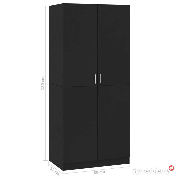 Szafa czarna 80x52x180 materiał drewnopochodny