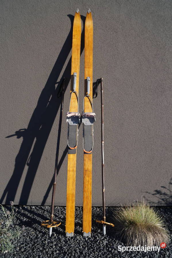 Stare narty jesionowe 180 kijki w komplecie podkarpackie sprzedam