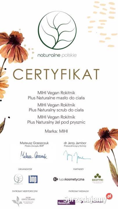 Naturalne wegańskie masło do ciała z rokitnikiem Hajnówka