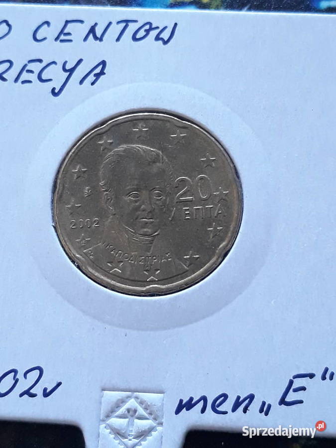 20 Eurocentów Grecja 2002 r men E wielkopolskie Konin