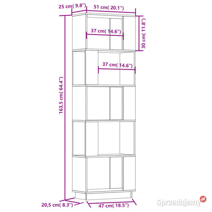 vidaXL Regał na książkiprzegroda lite drewno Warszawa