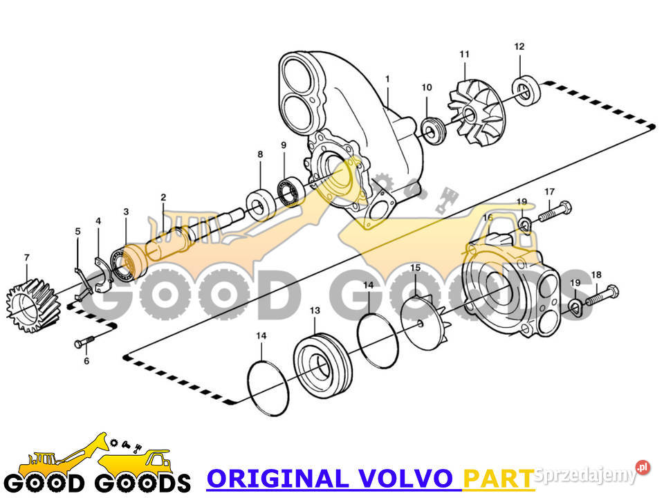 VOLVO POMPA WODY 11031373 9011031373 ORYGINAŁ Władysławów sprzedam
