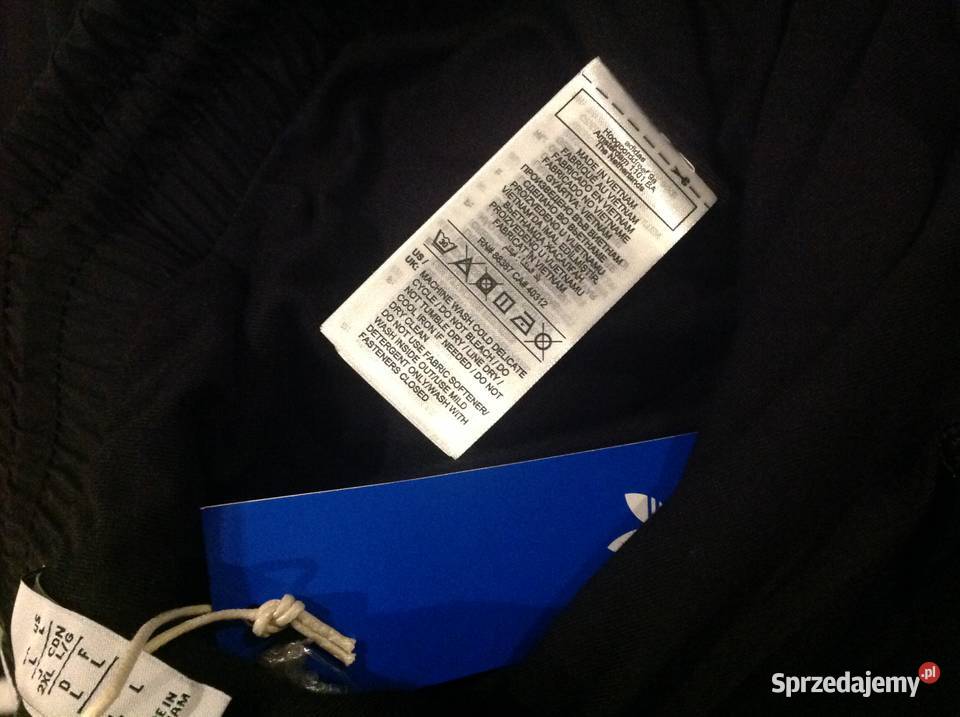 Spodnie Nylonowe Męskie Adidas L Trzy Paski lubuskie