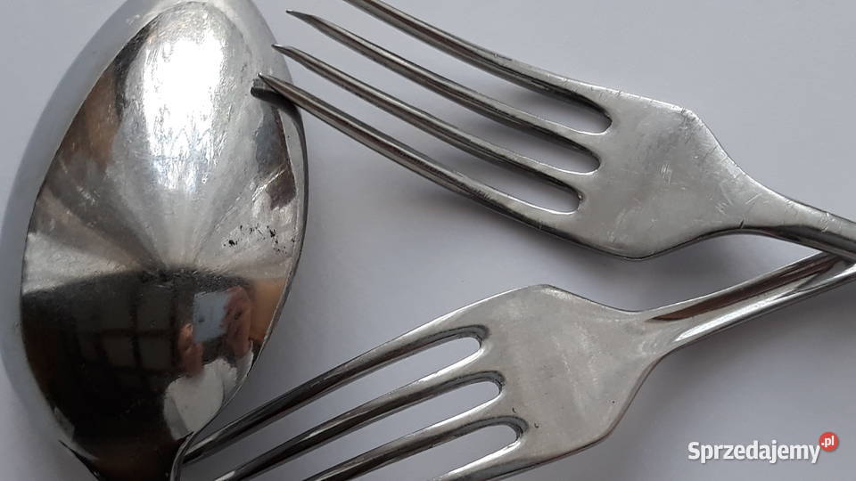 Sztućce PRL 18 elementów SIERŻANT Gerlach noże śląskie Dąbrowa Górnicza