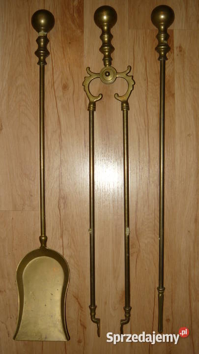 Zestaw kominkowy mosiężny mosiądz Sokółka