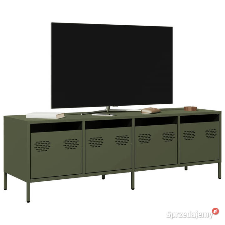 Szafka RTV oliwkowa 135x39x435 stal walcowana na Warszawa