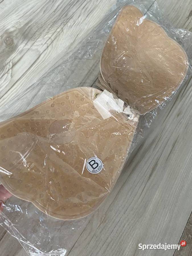 Nowy beżowy biustonosz samonośny miseczka B Inna marka Gdynia