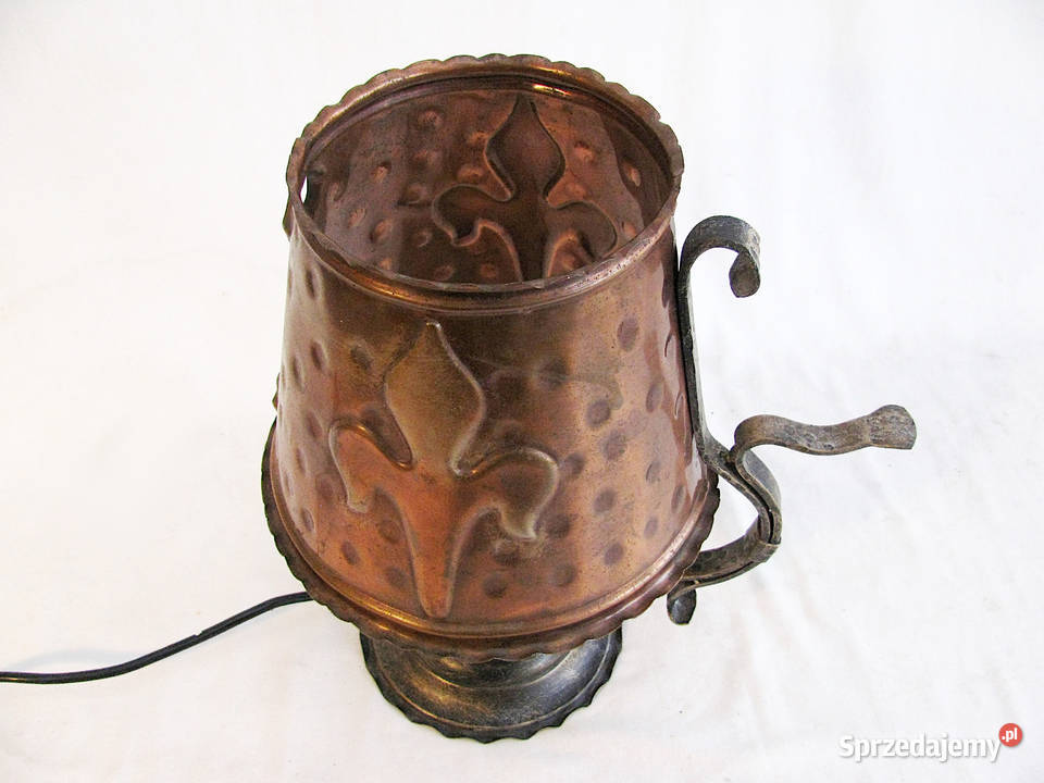 Stara stylowa lampka miedz Vintage Szczecinek