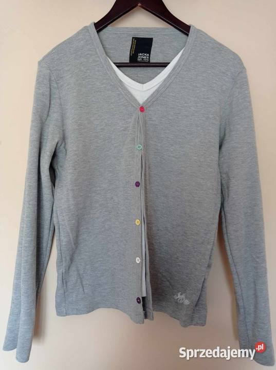Bluzka marki Jack Jones EST szary/srebrny Hajnówka