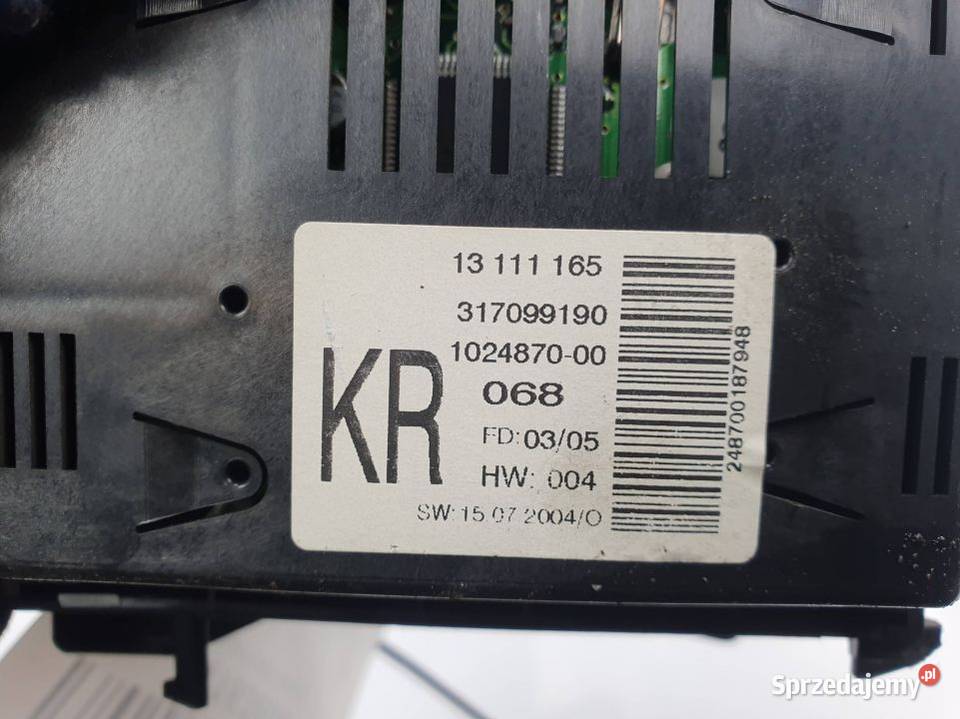 WYŚWIETLACZ PANEL OPEL ASTRA H III 13111165 Lipno