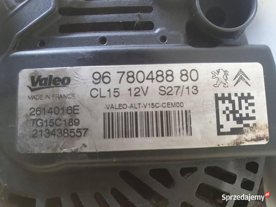 ALTERNATOR Citroen C4 II 16 HDI valeo 9678048880 Motoryzacja Rudka sprzedam