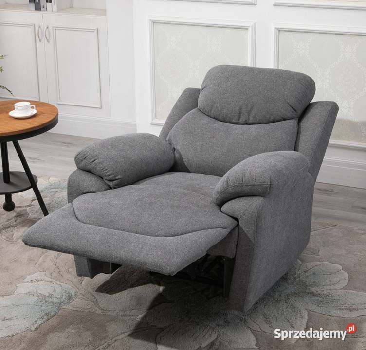 Fotel relaksacyjny odchylany o 150 fotel szary