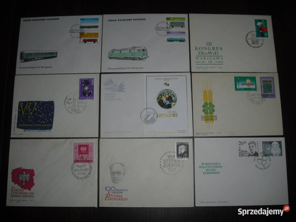 Koperty ze znaczkami pierwszy dzień obiegu FDC lubelskie Lublin