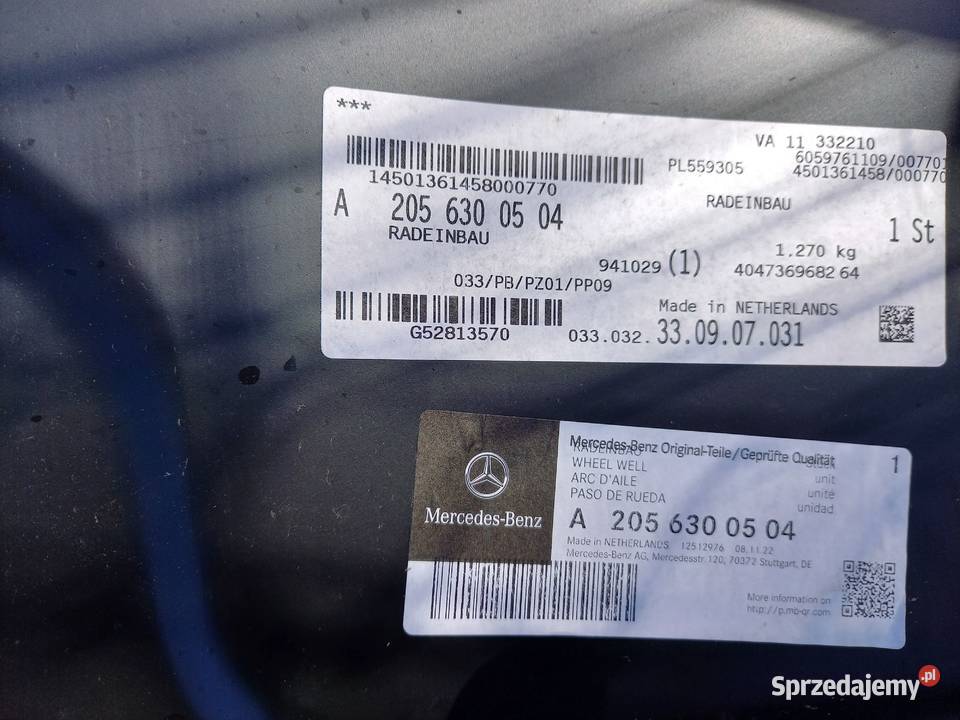 mercedes a238 a2056300504 nadkole wewnętrzne podkarpackie sprzedam