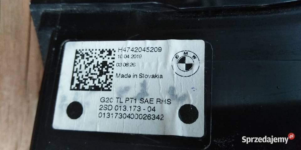bmw g20 lampa prawy tył w błotnik Przemyśl
