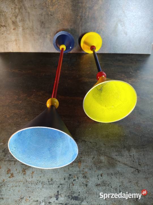 Świeczniki 2 Memphis style vintage lata 80 Kalisz