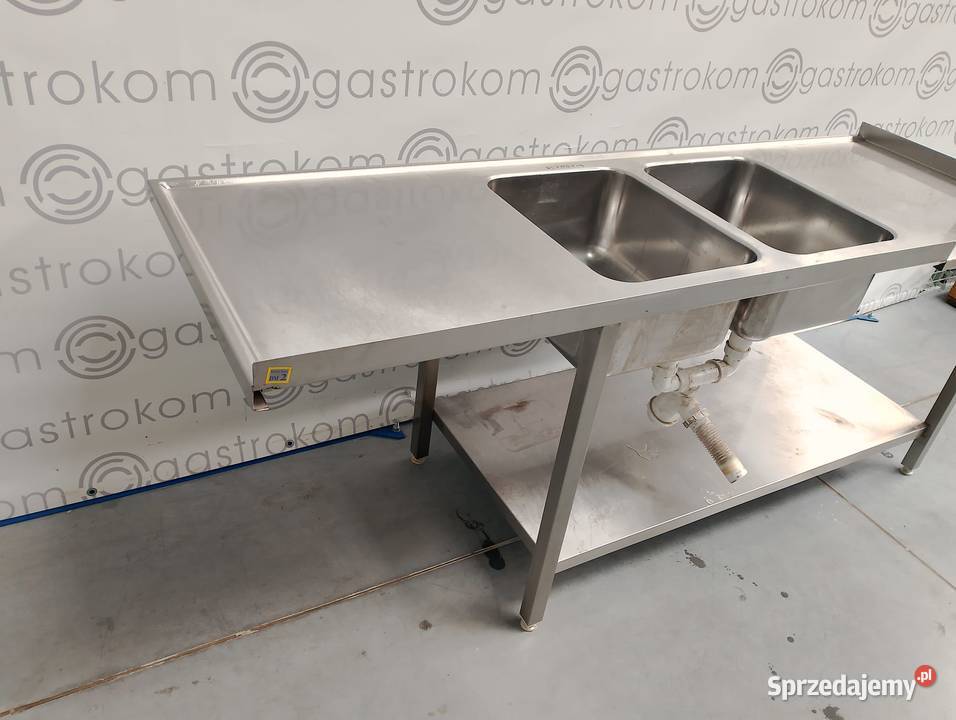 Stół z 2 zlewami i miejscem pod zmywarkę 210x70 Gastronomia Wrocław