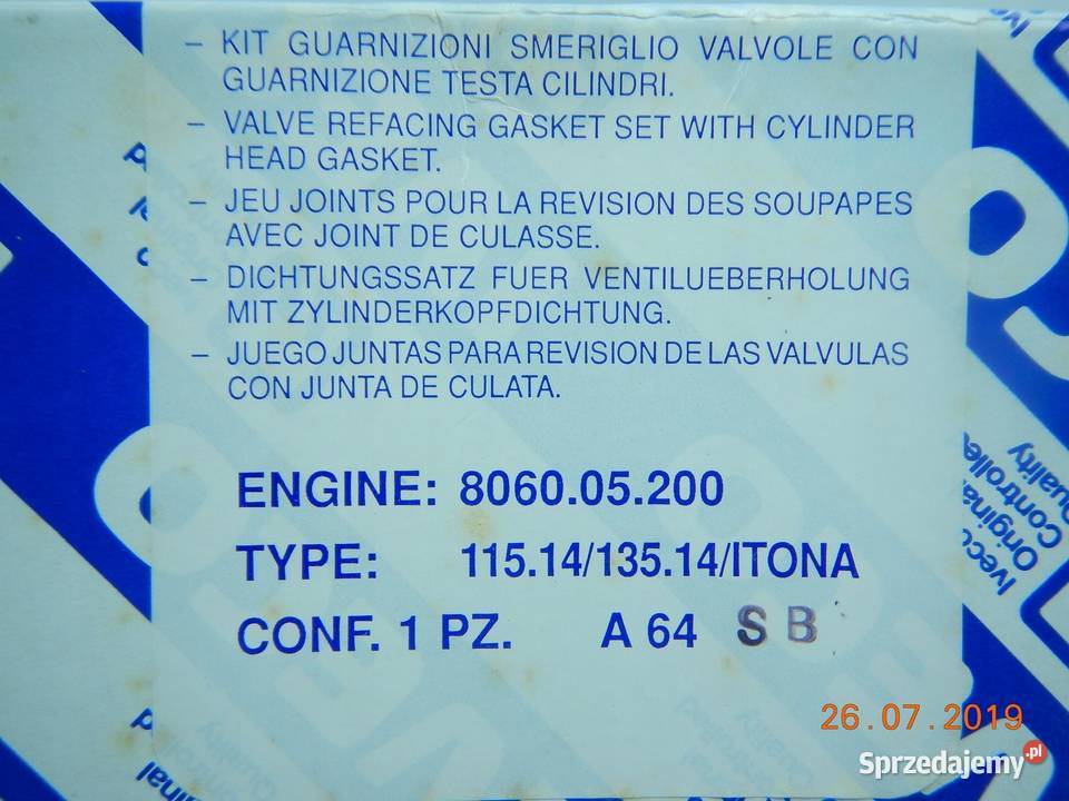 USZCZELKI GŁOWICY IVECO ZETA 8592 59 ASO ciężarowe sprzedam